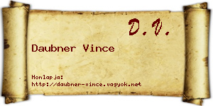 Daubner Vince névjegykártya